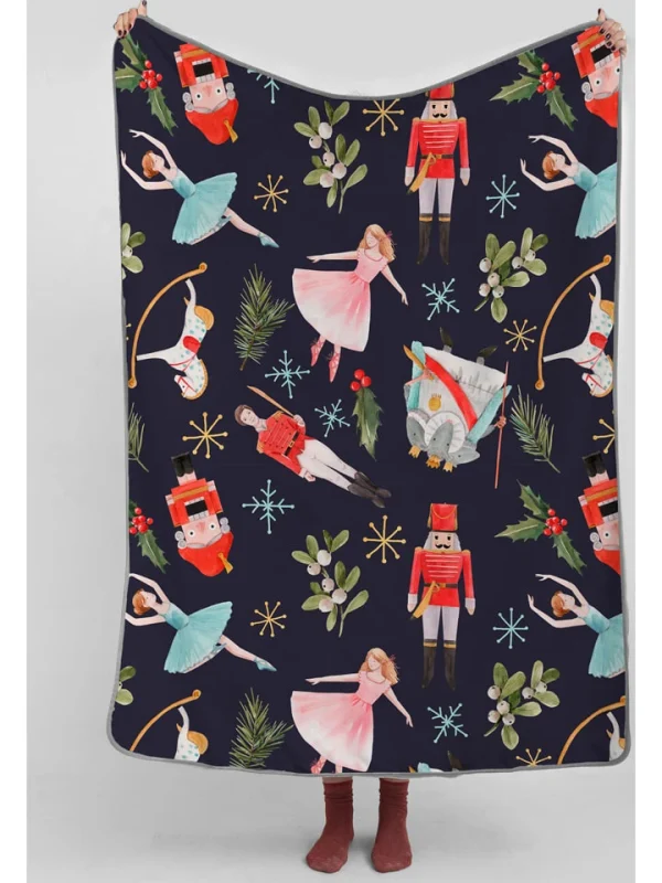 Tierra Bella Decke “Christmas Fairy Tale” In Dunkelblau/ Bunt – (L)170 X (B)130 Cm 1