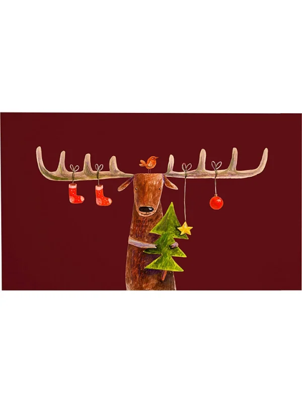 Tierra Bella Fußmatte “Reindeer” In Bordeaux – (L)70 X (B)40 Cm 1