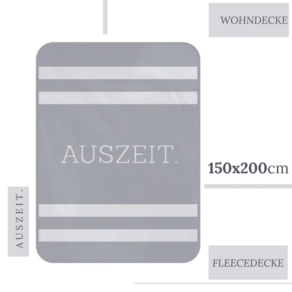 TRAUMHELDEN Decke / Fleecedecke “Auszeit / Streifen” In Grau 4