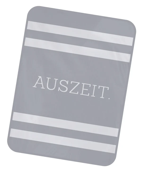 TRAUMHELDEN Decke / Fleecedecke “Auszeit / Streifen” In Grau 1