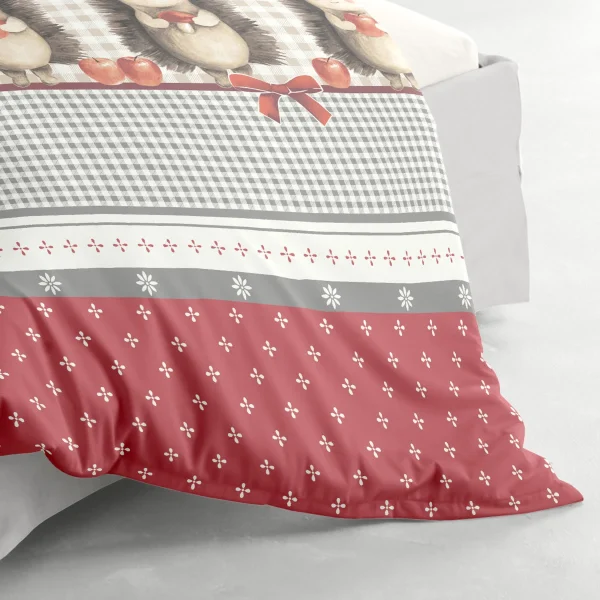 Traumschlaf Bettwäsche Weihnachtsbettwäsche Igel In Grau 5