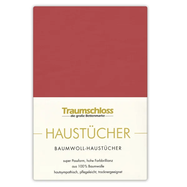 Traumschloss Betttuch Haustuch In Rot 1