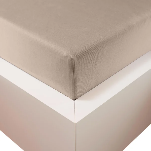 Traumschloss Premium Plus Edel-Jersey Spannbettlaken In Stein 1
