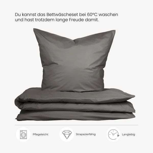 Uncover By Schiesser Bettwäscheset Soho In Dunkelgrau 3
