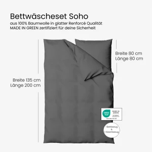 Uncover By Schiesser Bettwäscheset Soho In Dunkelgrau 12