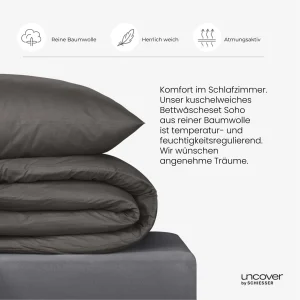 Uncover By Schiesser Bettwäscheset Soho In Dunkelgrau 14