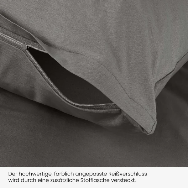Uncover By Schiesser Bettwäscheset Soho In Dunkelgrau 6