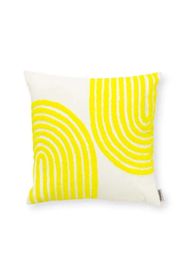 VTwonen Kissen “Square Embroidered Corner Fluo” In Gelb – (L) 45 X (B) 45 Cm 1