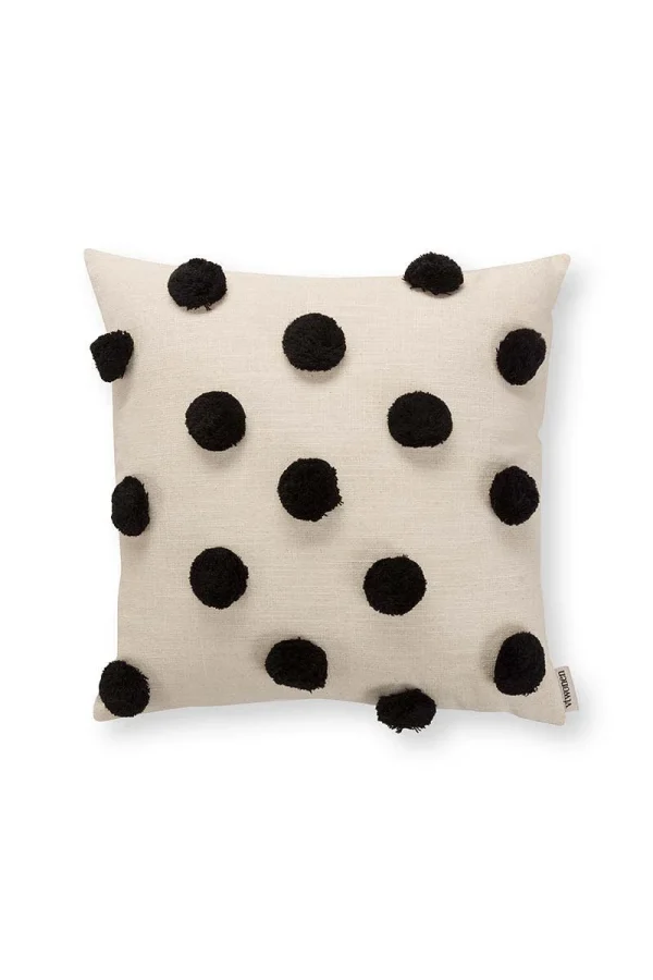 VTwonen Kissen “Square Pompom ” In Schwarz – (L) 45 X (B) 45 Cm 1