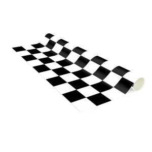 WallArt Vinyl-Teppich – Geometrisches Muster Schachbrett Schwarz Weiß In Schwarz-Weiß 19