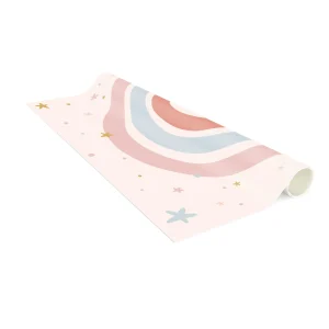 WallArt Vinyl-Teppich – Großer Regenbogen Mit Sternen Und Pünktchen In Pastell 19