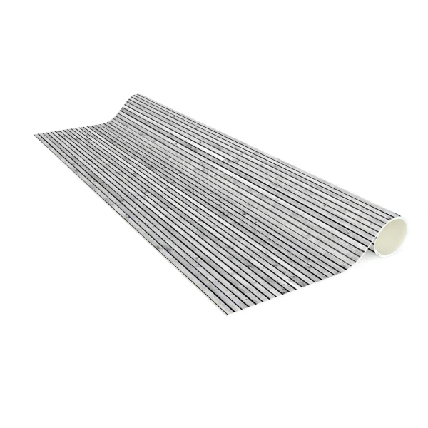 WallArt Vinyl-Teppich – Holzwand Mit Schmalen Leisten Schwarz Weiß In Schwarz-Weiß 7