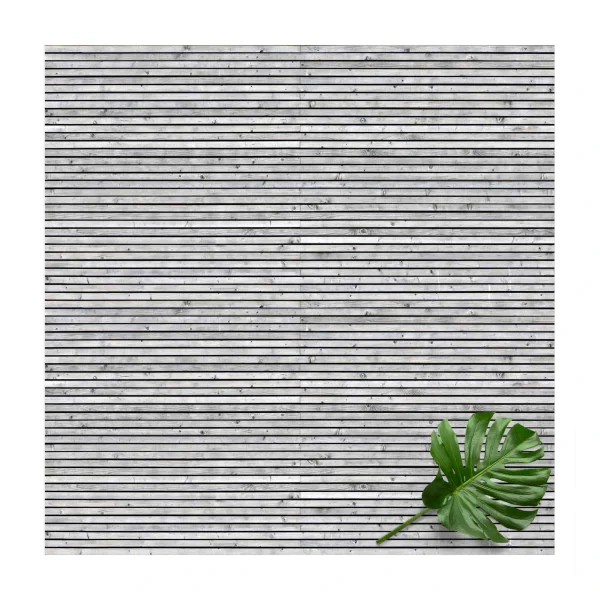 WallArt Vinyl-Teppich – Holzwand Mit Schmalen Leisten Schwarz Weiß In Schwarz-Weiß 1