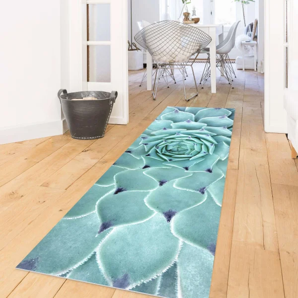 WallArt Vinyl-Teppich – Kaktus Agave In Türkis 5
