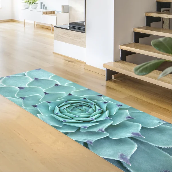 WallArt Vinyl-Teppich – Kaktus Agave In Türkis 6