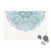 WallArt Vinyl-Teppich – Mandala Aquarell Ornament Halbkreis Türkis In Türkis 13