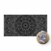 WallArt Vinyl-Teppich – Mandala Stern Muster Silber Schwarz In Silber 25
