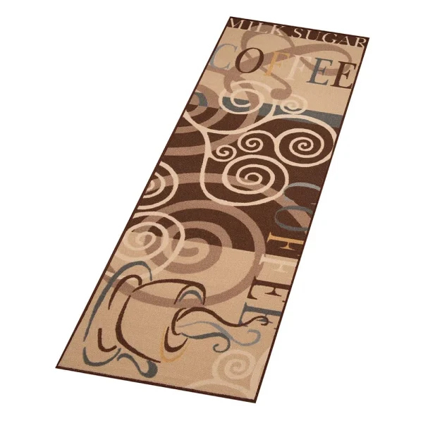 Zala Living Kurzflor Küchenläufer Coffee Ornament Braun 67×180 Cm 3