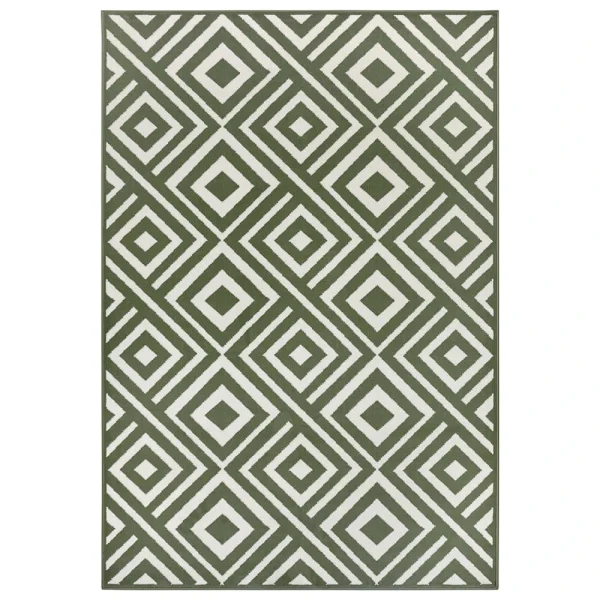 Zala Living Kurzflor Velours Teppich Art Grün 1